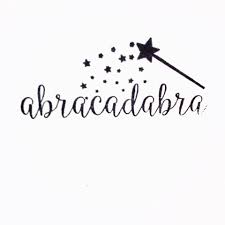 abracadabra written with a magic wand