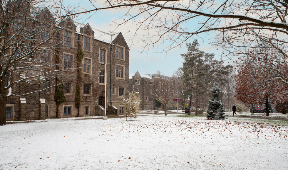 campus picture in the winter